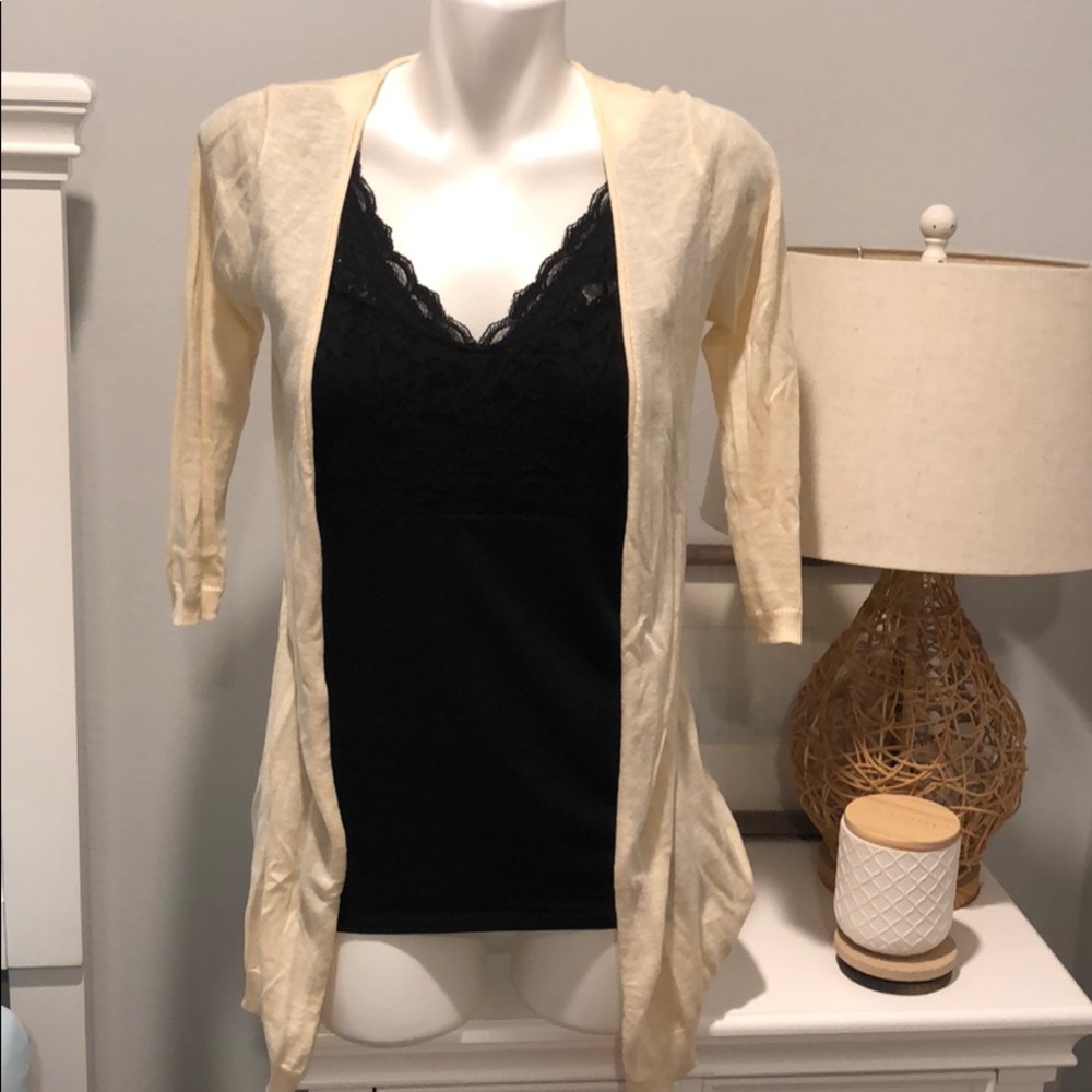 Rubbish Cream Soft Cotton Cardigan (needs ironing)